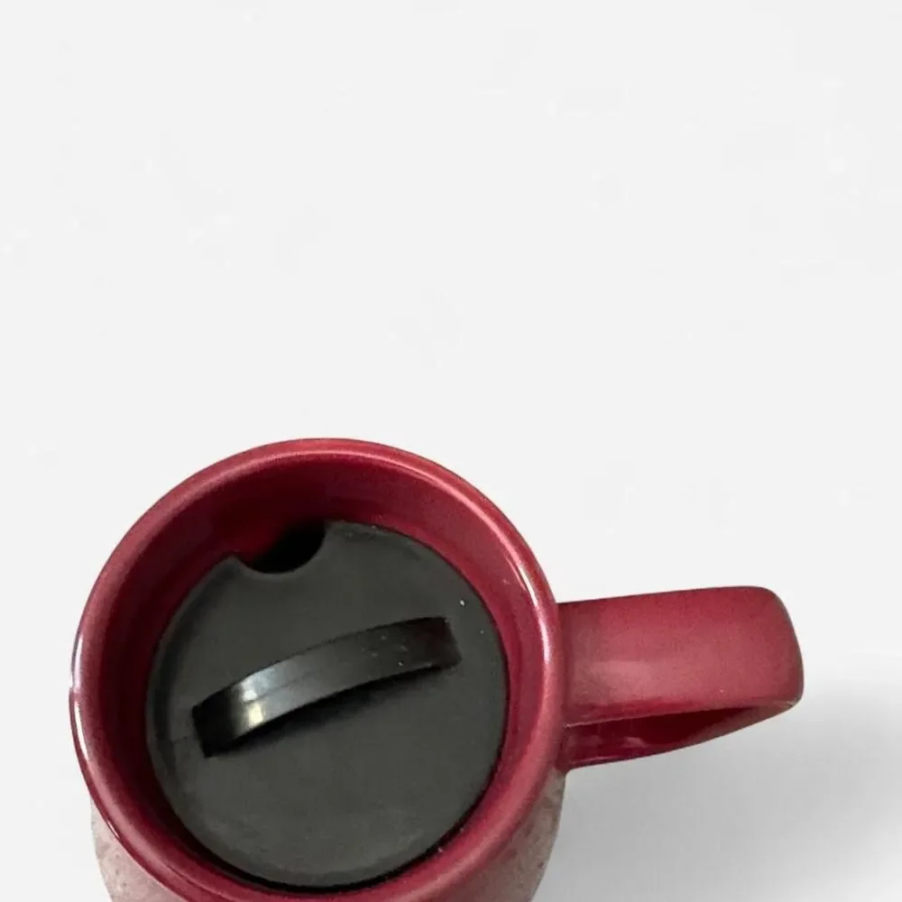 Pier-one No Spill Travel Mug Ceramic Wide base non slip
